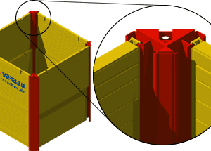 Verbau Citybox corner slide rail spontsystem