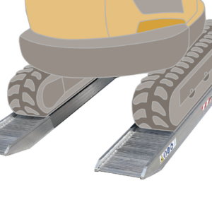 Aluminiumramp 12t/par 3,5m Std utan kant