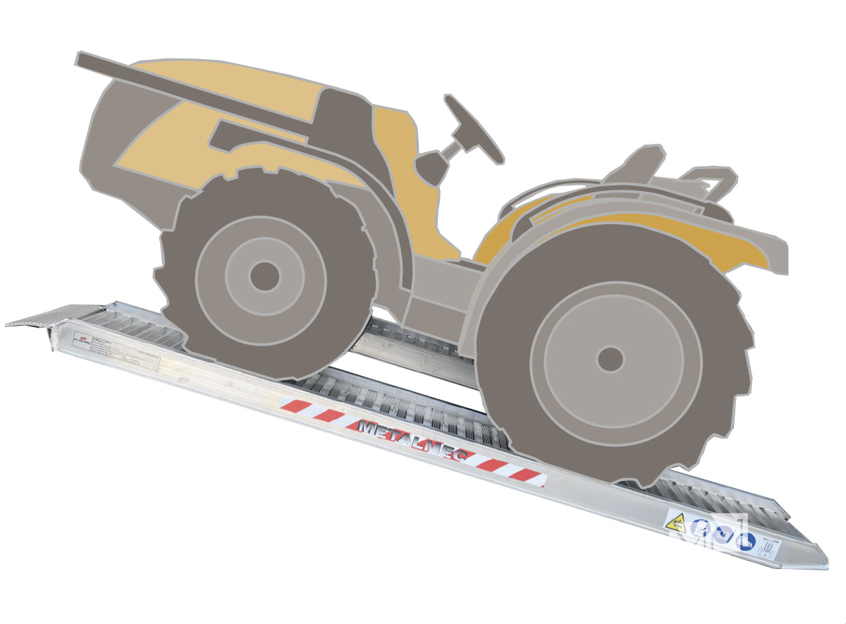 Aluminiumramp 6ton/par 2,5m Std utan kant