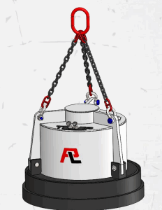 Pladdet Hydraulmagnet PLHMG1050 med lyftkätting