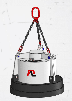Pladdet Hydraulmagnet PLHMG1050 med lyftkätting