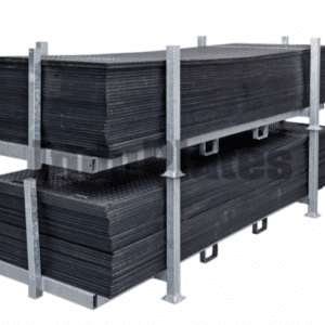 Galvanizerad staplingsbar låda för körmattor 3 M