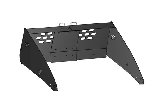 SE Snökrage/Förhöjningsdel 1500 mm Vinklad Rygg
