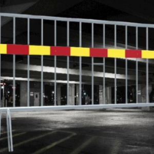 Kravallstaket 2300 x 1100 mm - V fot - enkel reflex