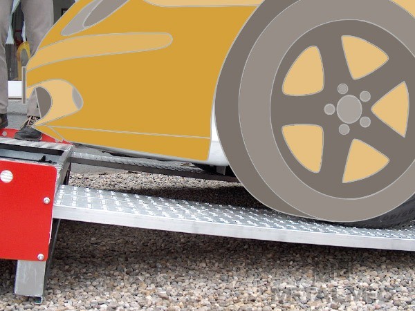 Aluminiumramp 1,4 ton/par 2,5 m Std utan kant M040B3/25