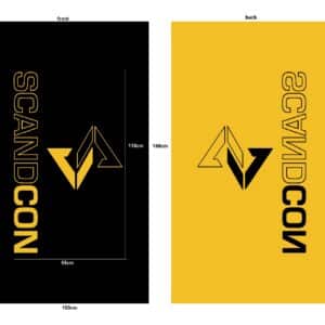 Scandcon Badlakan 100x180 cm Svart/Gul