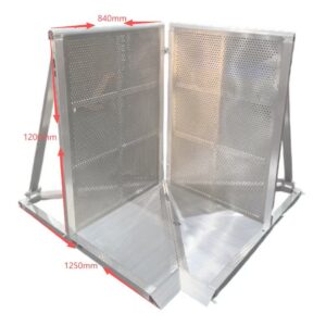 Aluminium publikbarriär hörn