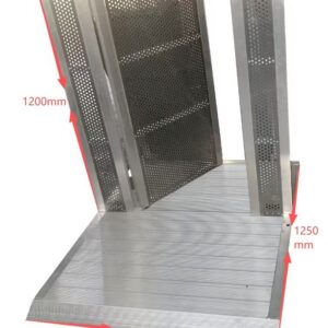Aluminium publikbarriär med grind
