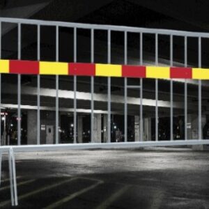 Kravallstaket 2300 x 1100 mm - V fot - enkel reflex