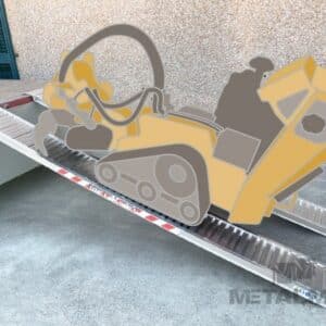 Aluminiumramp 0,7 ton/par 3,5 m Std utan kant M055/35