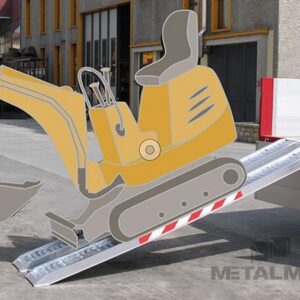 Aluminiumramp 1,3 ton/par 3 m Std utan kant M065/30L