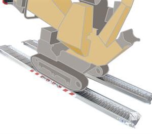 Aluminiumramp 3 ton/par 2 m Std utan kant M074/20