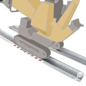 Aluminiumramp 2,5 ton/par 2,5 m Std utan kant M074/25