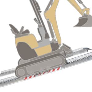 Aluminiumramp 3,5 ton/par 2 m Std utan kant M076/20