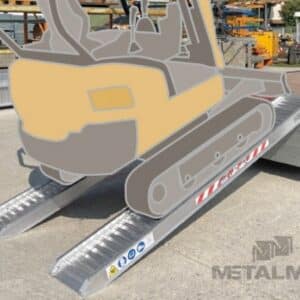 Aluminiumramp 2,5 ton/par 3 m Std utan kant M100/30L