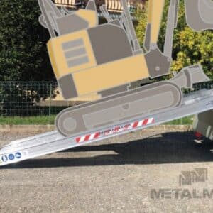 Aluminiumramp 3 ton/par 3,5 m Std utan kant M115/35