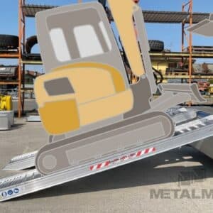 Aluminiumramp 10 ton/par 2,5 m Std utan kant M170/25