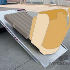 Aluminiumramp 2 ton 4 m Std utan kant MPCP4000.1000.2000