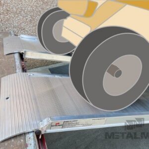 Aluminiumramp 1 ton/par 3 m Std utan kant MPCL065/30