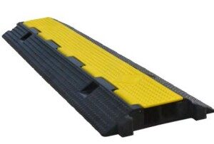 Kabelskydd / kabelbrygga 2 KANALER 970x240x40 gult lock